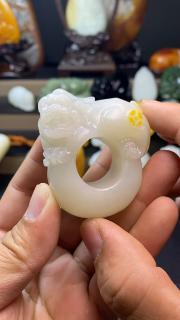 新疆和田玉籽料貔貅扳指