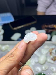 66【和田玉】白玉羊头吊坠
