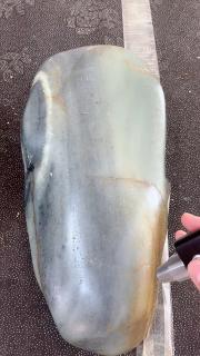 和田玉点墨青花做料